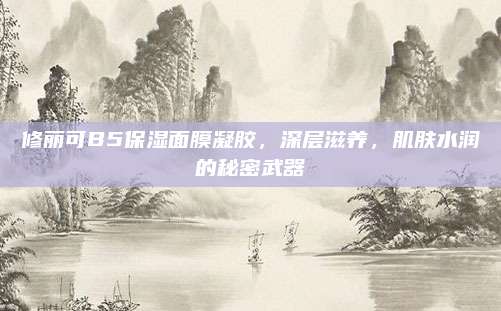 修丽可B5保湿面膜凝胶,深层滋养,肌肤水润的秘密武器