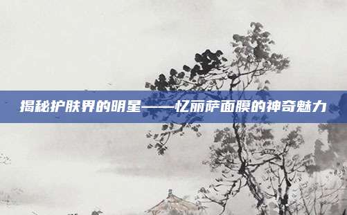 揭秘护肤界的明星——忆丽萨面膜的神奇魅力