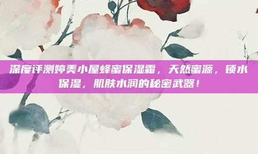 深度评测婷美小屋蜂蜜保湿霜,天然蜜源,锁水保湿,肌肤水润的秘密武器!