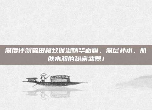 深度评测森田极致保湿精华面膜，深层补水，肌肤水润的秘密武器！