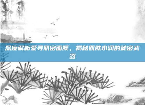 深度解析爱寻肌密面膜，揭秘肌肤水润的秘密武器
