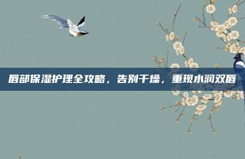 唇部保湿护理全攻略，告别干燥，重现水润双唇