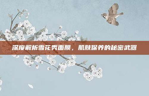 深度解析雪花秀面膜，肌肤保养的秘密武器