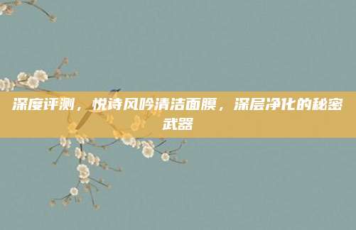 深度评测，悦诗风吟清洁面膜，深层净化的秘密武器