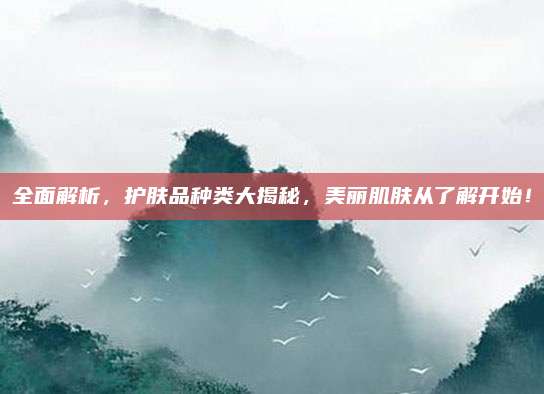 全面解析，护肤品种类大揭秘，美丽肌肤从了解开始！
