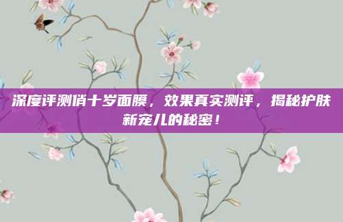深度评测俏十岁面膜，效果真实测评，揭秘护肤新宠儿的秘密！