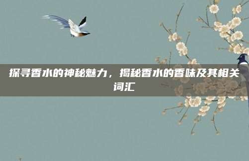 探寻香水的神秘魅力，揭秘香水的香味及其相关词汇