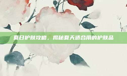 夏日护肤攻略，揭秘夏天适合用的护肤品