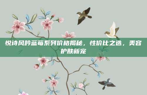 悦诗风吟蓝莓系列价格揭秘，性价比之选，美容护肤新宠