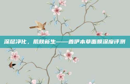 深层净化，肌肤新生——鑫伊本草面膜深度评测