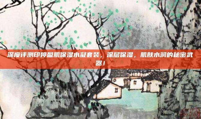 深度评测印婷盈肌保湿水凝套装,深层保湿,肌肤水润的秘密武器!