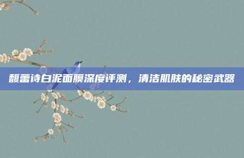馥蕾诗白泥面膜深度评测，清洁肌肤的秘密武器