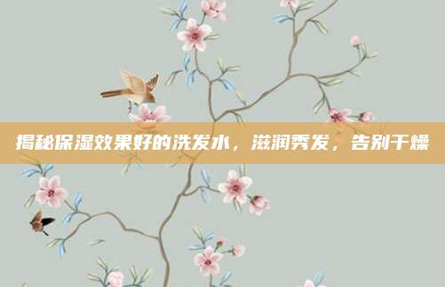 揭秘保湿效果好的洗发水,滋润秀发,告别干燥