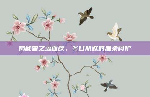 揭秘雪之蕴面膜，冬日肌肤的温柔呵护