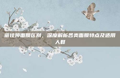 蒂佳婷面膜区别，深度解析各类面膜特点及适用人群