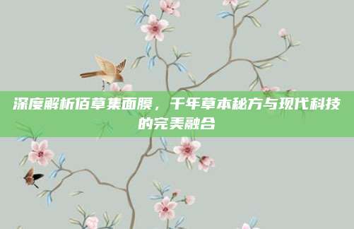深度解析佰草集面膜,千年草本秘方与现代科技的完美融合