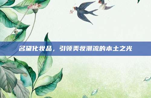 名黛化妆品，引领美妆潮流的本土之光