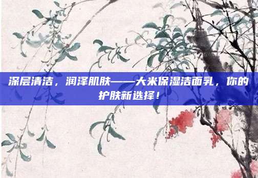 深层清洁，润泽肌肤——大米保湿洁面乳，你的护肤新选择！