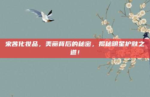 宋茜化妆品,美丽背后的秘密,揭秘明星护肤之道!
