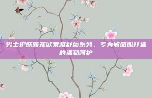 男士护肤新宠欧莱雅舒缓系列,专为敏感肌打造的温和呵护