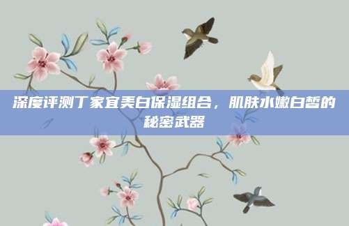 深度评测丁家宜美白保湿组合,肌肤水嫩白皙的秘密武器