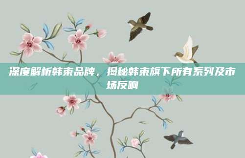 深度解析韩束品牌,揭秘韩束旗下所有系列及市场反响