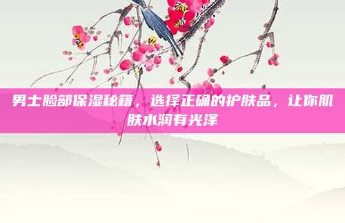 男士脸部保湿秘籍,选择正确的护肤品,让你肌肤水润有光泽