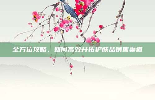 全方位攻略，如何高效开拓护肤品销售渠道