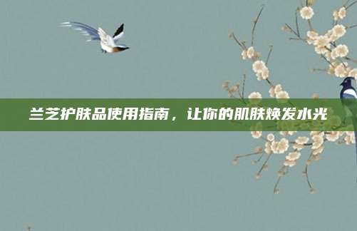 兰芝护肤品使用指南，让你的肌肤焕发水光