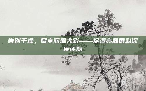 告别干燥,尽享润泽光彩——保湿亮晶唇彩深度评测