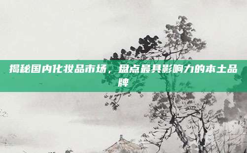 揭秘国内化妆品市场，盘点最具影响力的本土品牌