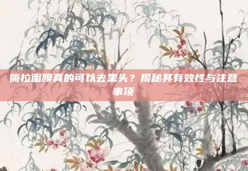 撕拉面膜真的可以去黑头？揭秘其有效性与注意事项