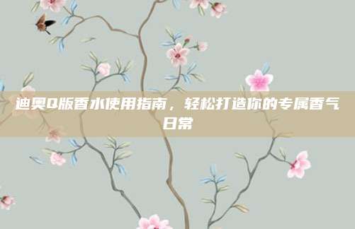 迪奥Q版香水使用指南，轻松打造你的专属香气日常