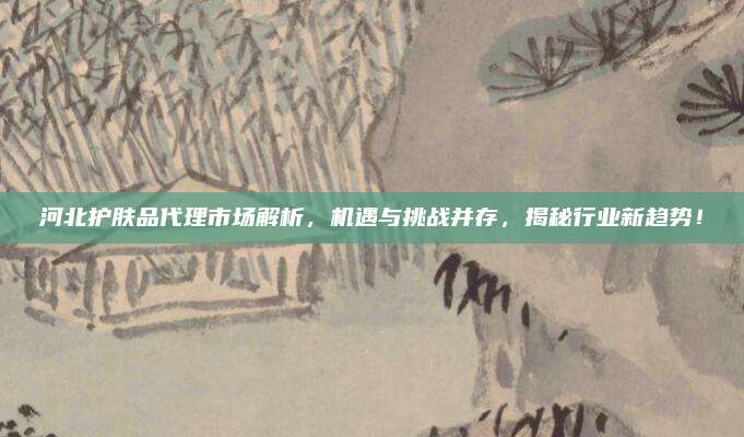 河北护肤品代理市场解析，机遇与挑战并存，揭秘行业新趋势！
