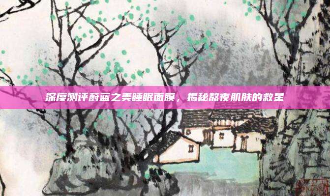深度测评蔚蓝之美睡眠面膜，揭秘熬夜肌肤的救星
