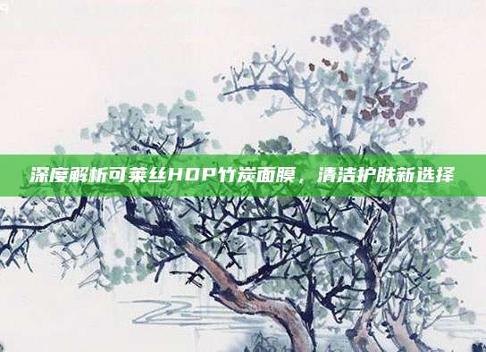 深度解析可莱丝HDP竹炭面膜，清洁护肤新选择