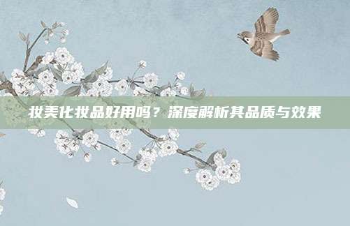 妆美化妆品好用吗？深度解析其品质与效果