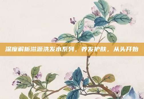 深度解析滋源洗发水系列，养发护肤，从头开始