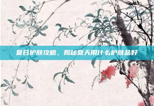 夏日护肤攻略，揭秘夏天用什么护肤品好