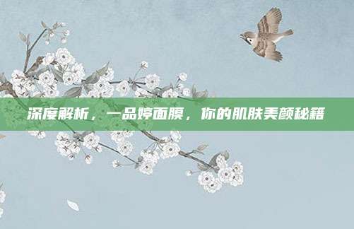 深度解析，一品婷面膜，你的肌肤美颜秘籍