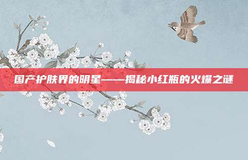 国产护肤界的明星——揭秘小红瓶的火爆之谜