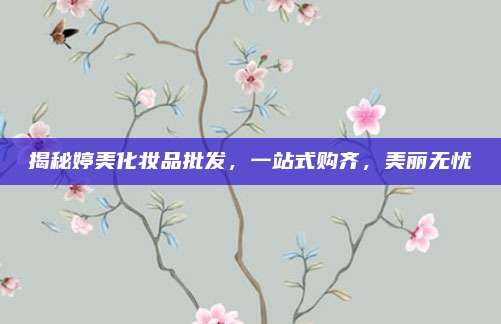 揭秘婷美化妆品批发,一站式购齐,美丽无忧