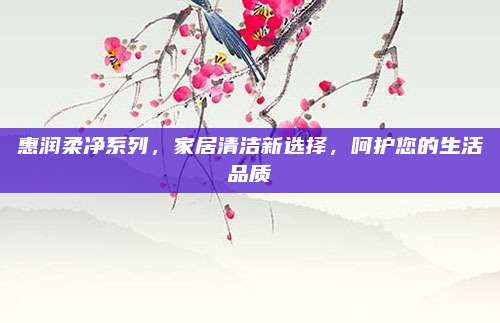 惠润柔净系列,家居清洁新选择,呵护您的生活品质