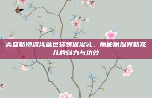 美容新潮流浅蓝色袋装保湿乳，揭秘保湿界新宠儿的魅力与功效