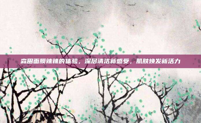 森田面膜辣辣的体验,深层清洁新感受,肌肤焕发新活力