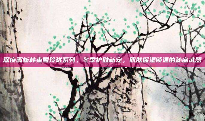 深度解析韩束雪玲珑系列，冬季护肤新宠，肌肤保湿锁温的秘密武器