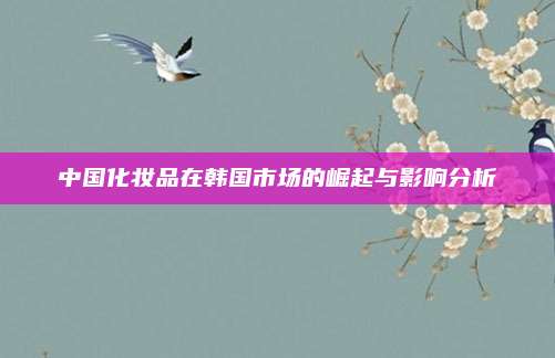 中国化妆品在韩国市场的崛起与影响分析
