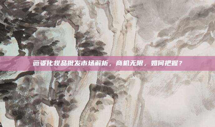 薇姿化妆品批发市场解析,商机无限,如何把握?