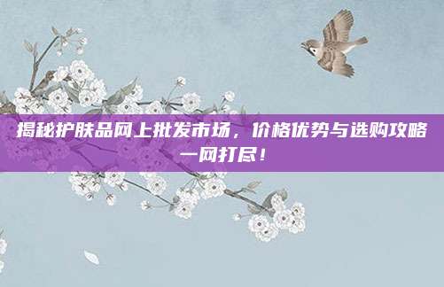 揭秘护肤品网上批发市场，价格优势与选购攻略一网打尽！