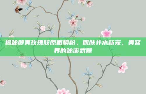 揭秘颜美玫瑰胶原面膜粉,肌肤补水新宠,美容界的秘密武器